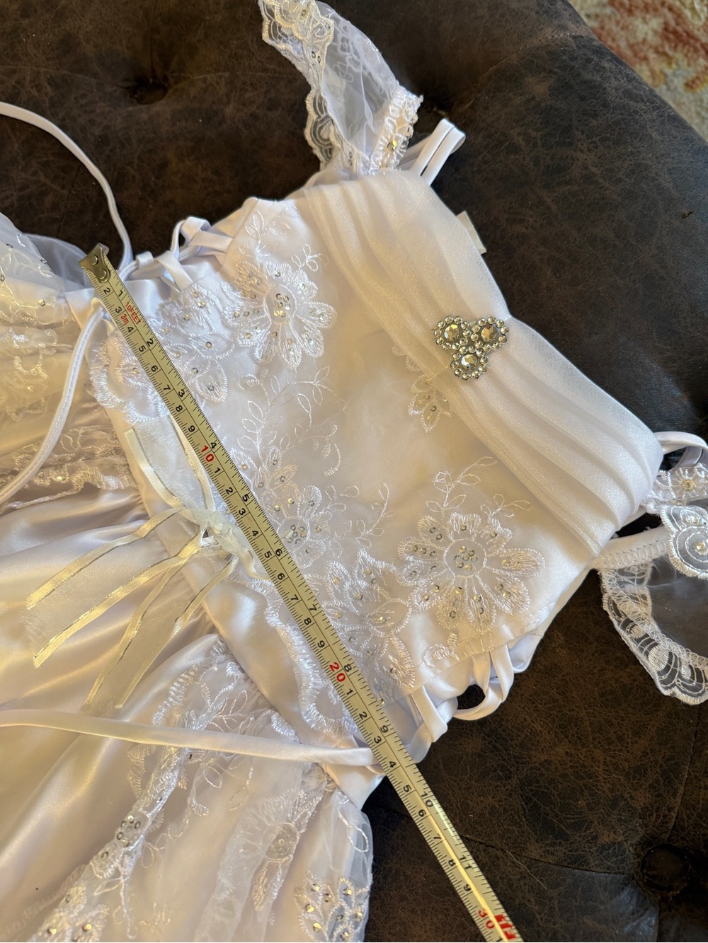 Girls formal baptism dress of first communion dress - Picture 8 of 11